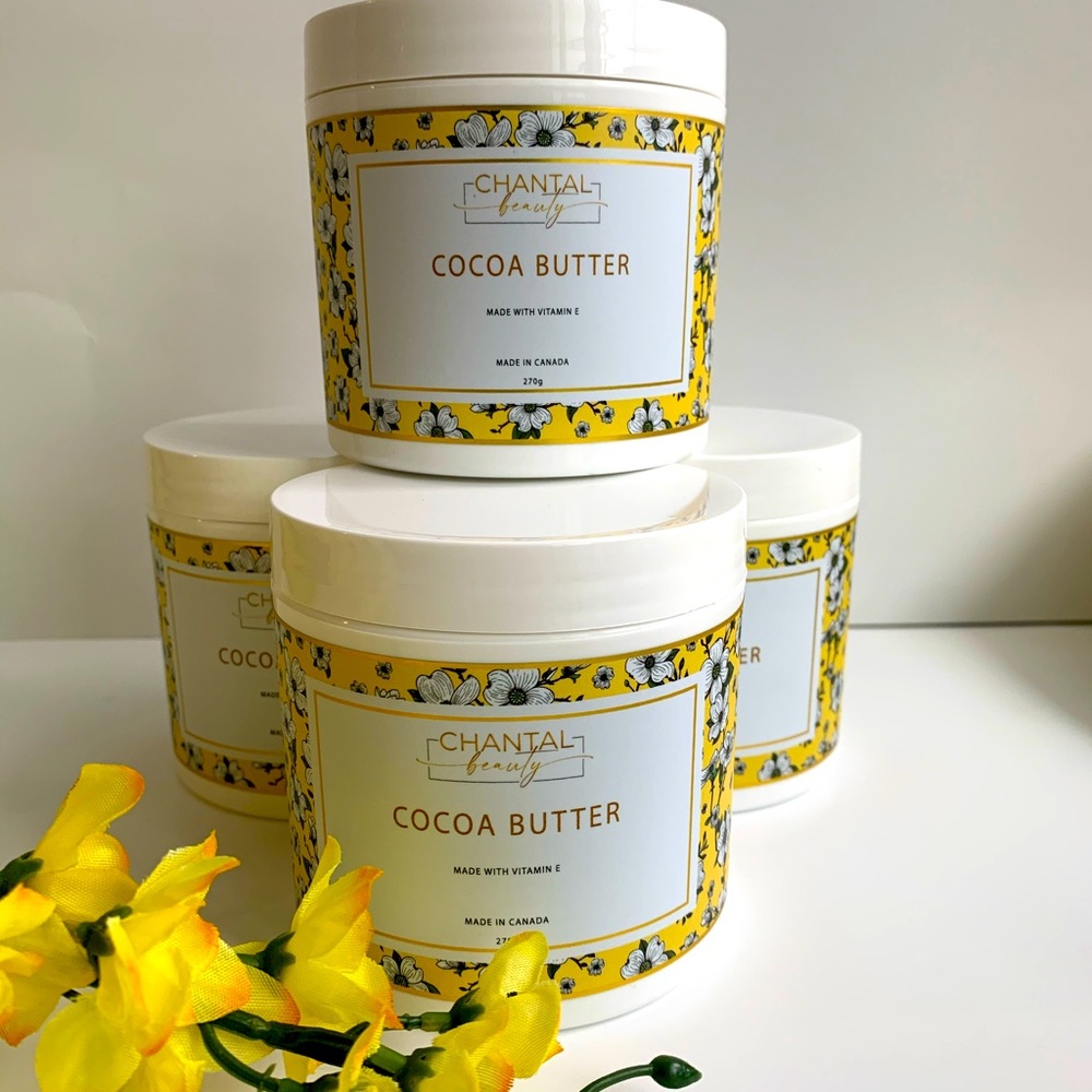 Pack of 4-Brand New Chantal Beauty Cocoa Butter Formula with Vitamin E – 270g